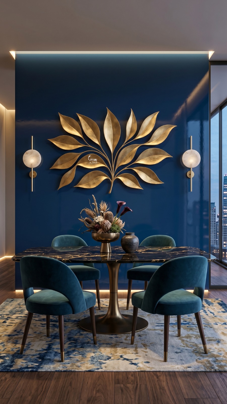 Designer Golden Frame Mirror