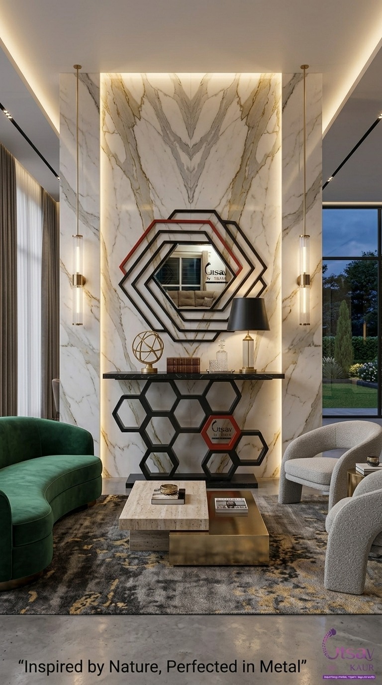 Designer Golden Frame Mirror