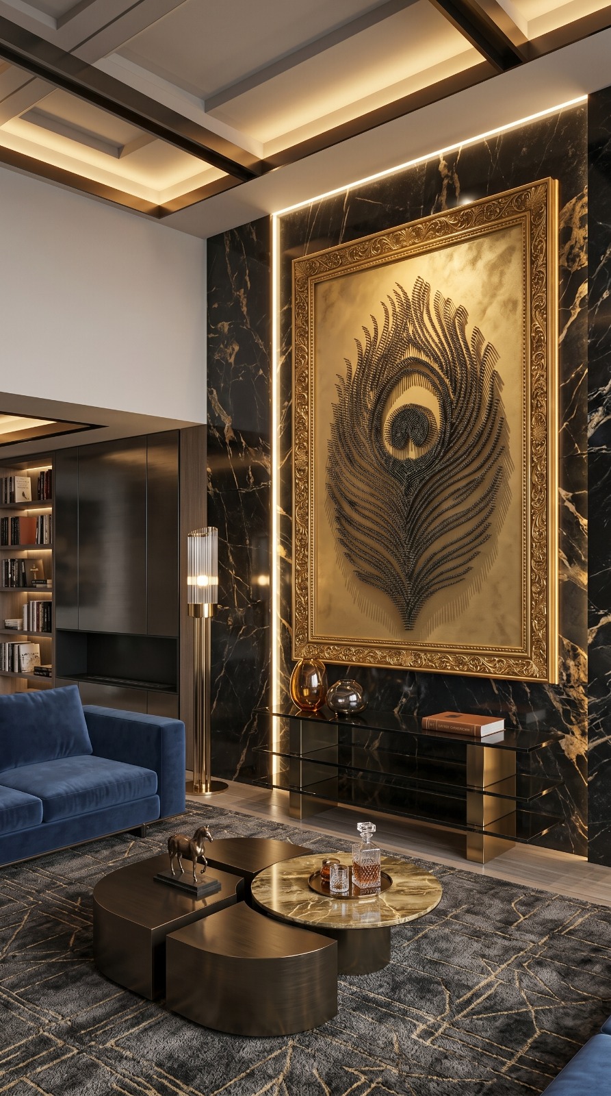 Designer Golden Frame Mirror