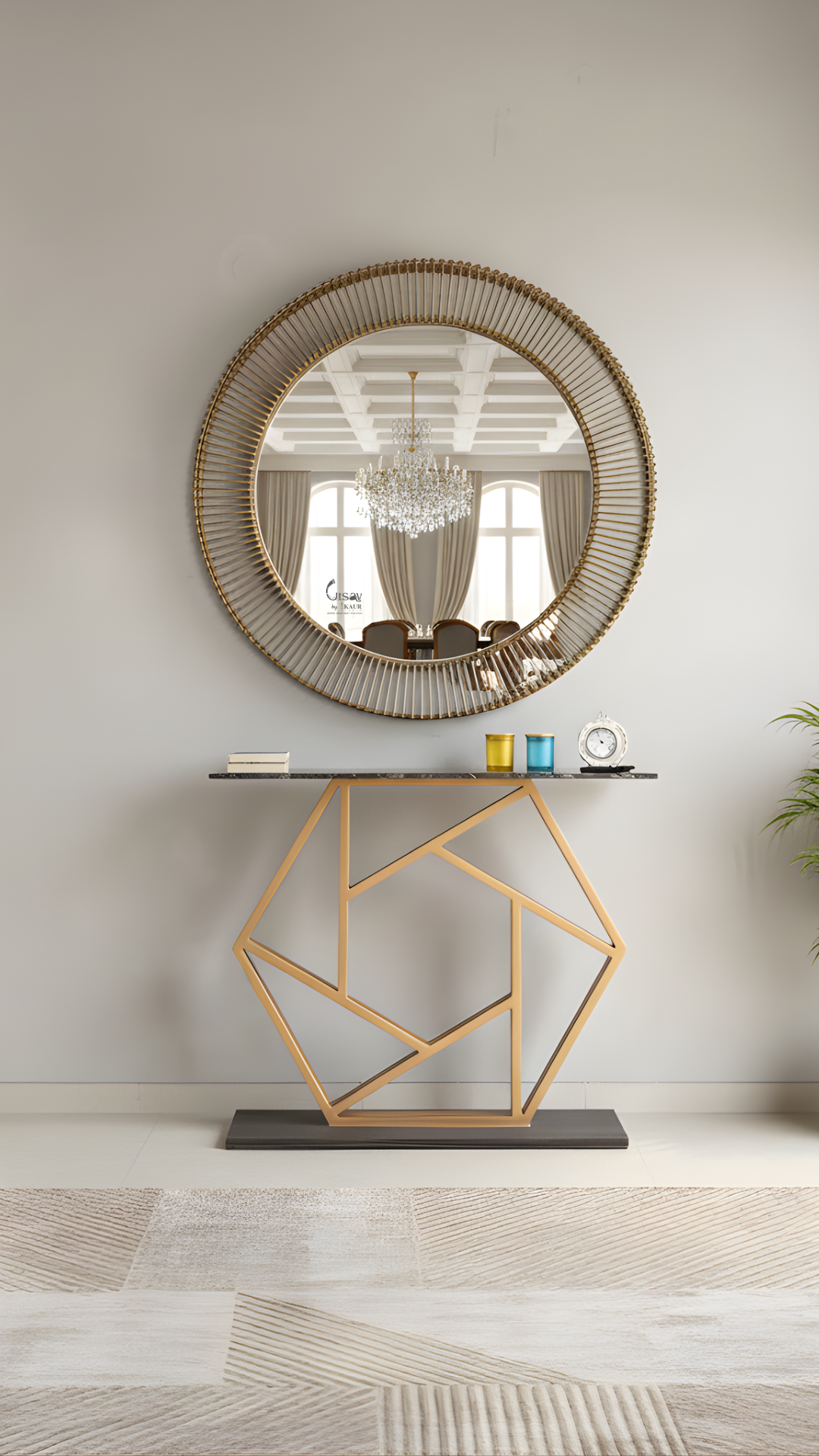 Designer Golden Frame Mirror