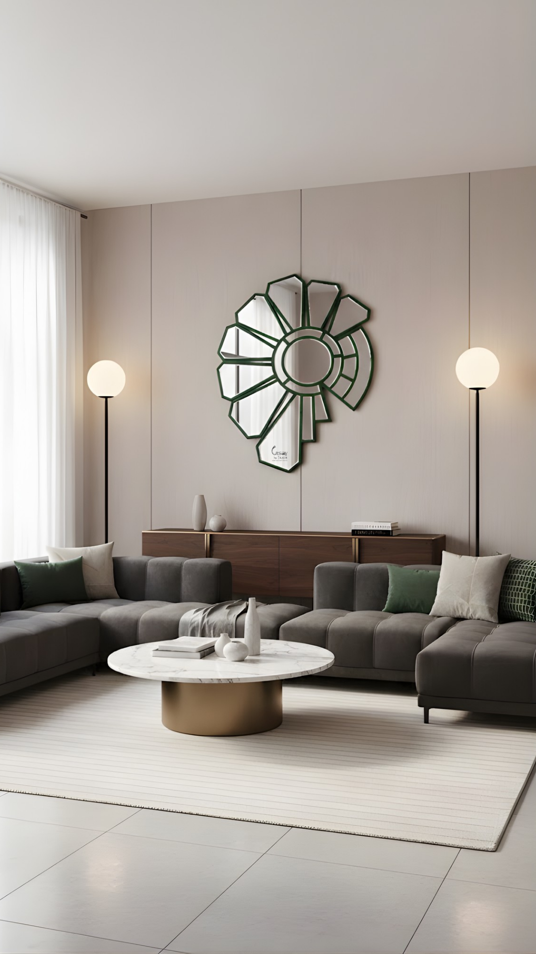 Designer Golden Frame Mirror