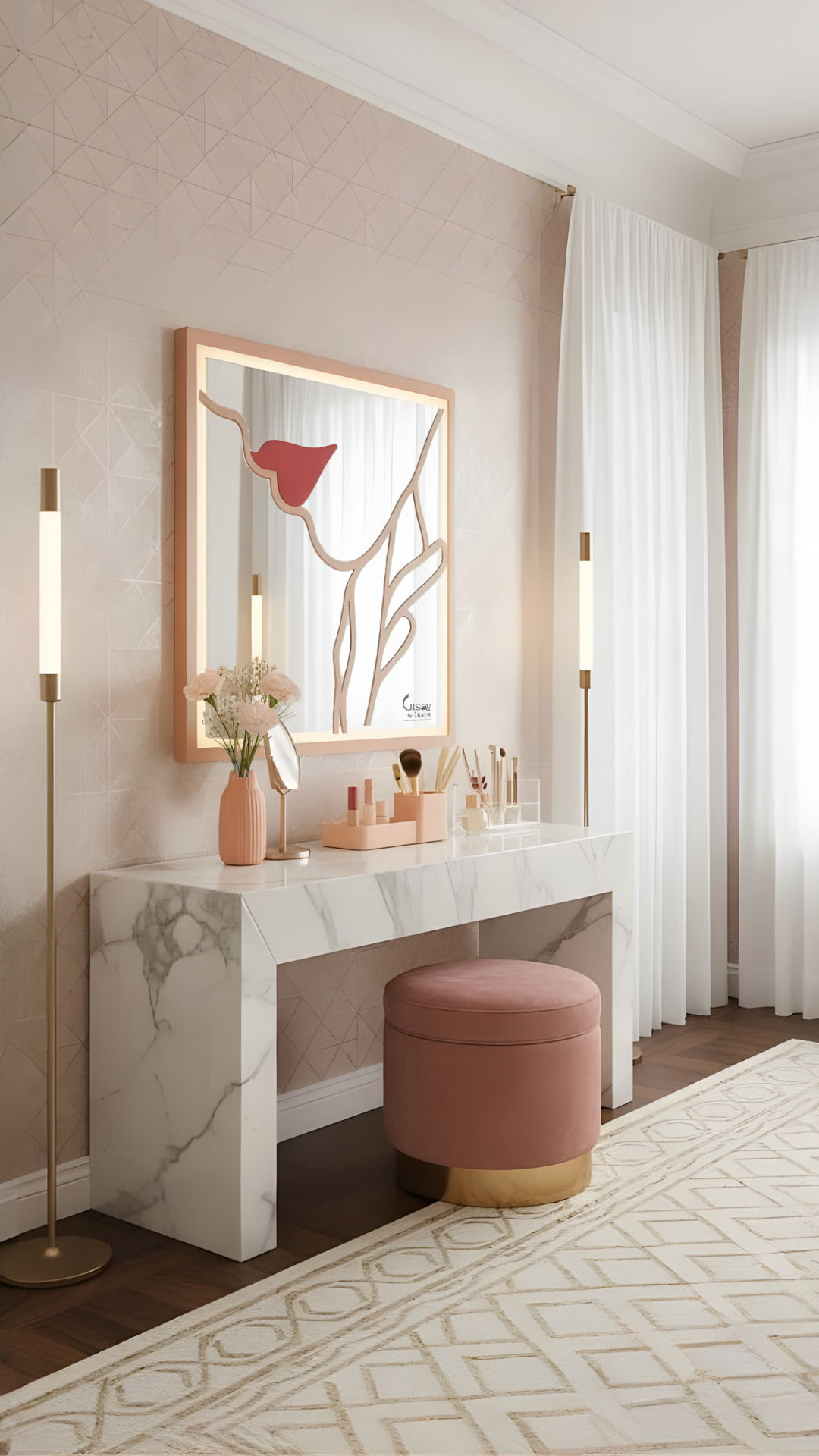 Designer Golden Frame Mirror