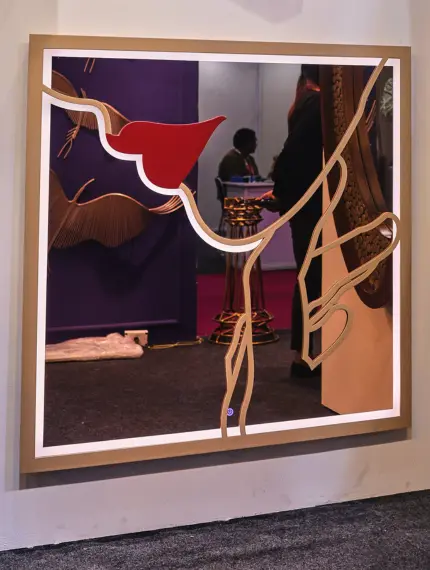 Designer Golden Frame Mirror