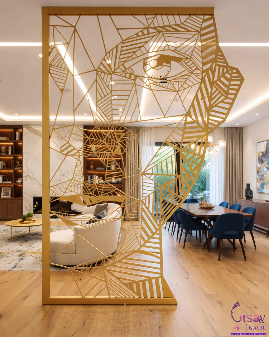 Designer Golden Frame Mirror