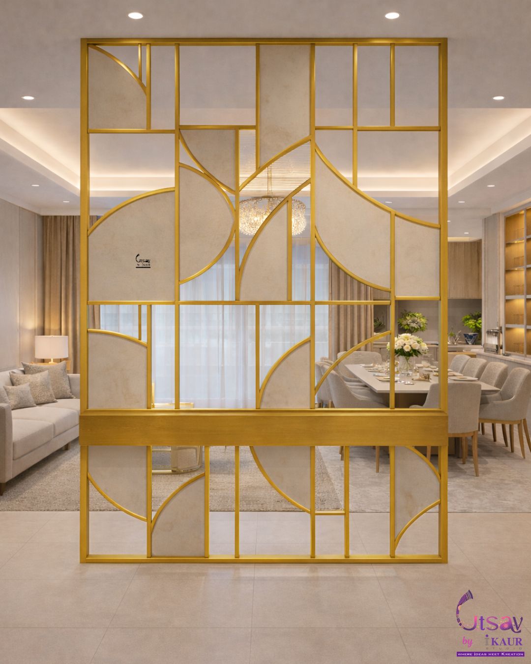 Designer Golden Frame Mirror