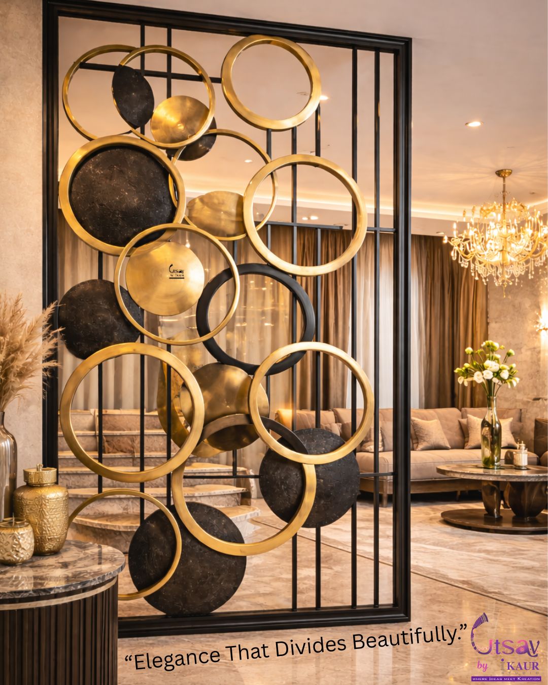 Designer Golden Frame Mirror